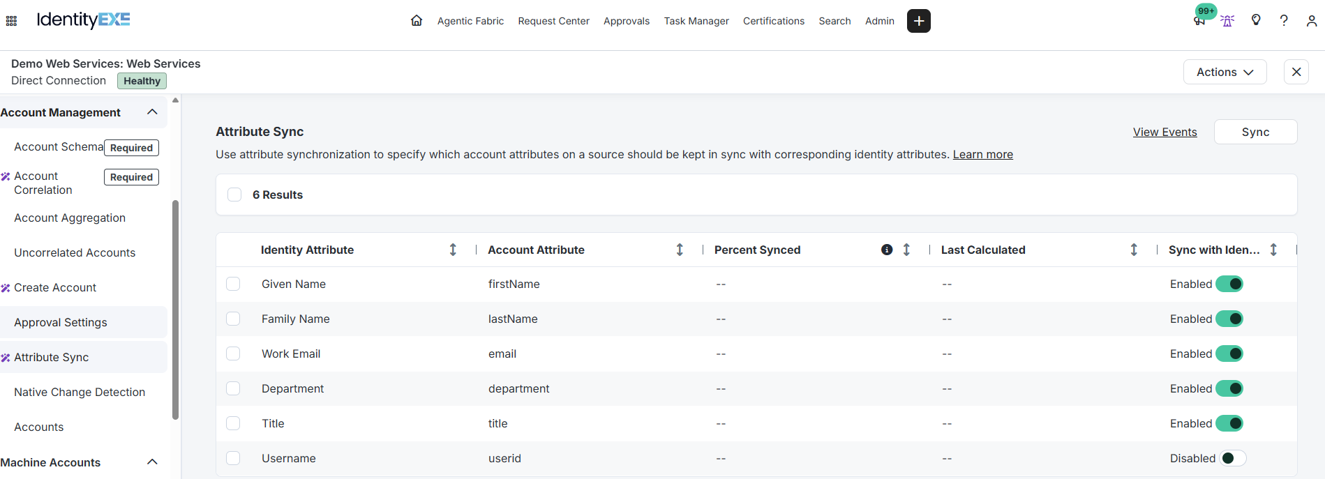 SailPoint ISC Source Attribute Sync Configuration UI